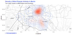 Heatmap der beliebtesten Berliner AirBnBs